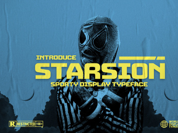 Starsion - Sporty Display Typeface preview picture