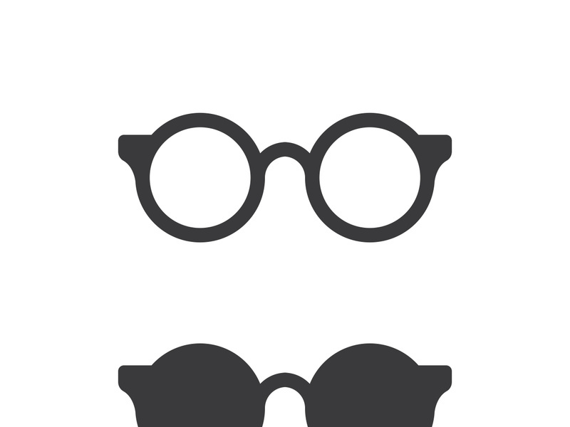 Glasses symbol vector icon