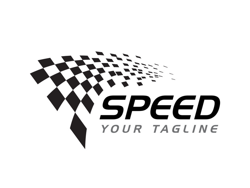 Race flag design illustration