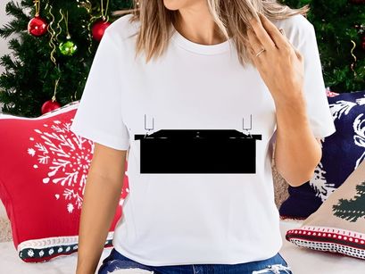 A black and white image of an empty tennis court with nets and markings