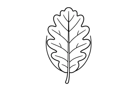 Ilustração simples de folha para design ecológico. Gráfico botânico minimalista para temas naturais.