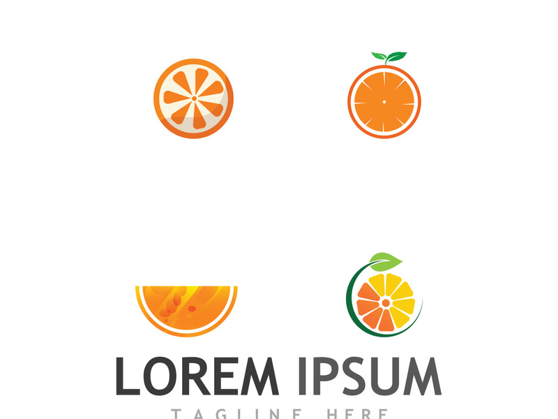 Fresh citrus fruit logo design.