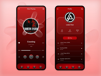 Music Player App Template Design Concept