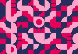 Dark Blue geometric pattern minimalist artwork