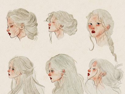 Elegant Line Art Portrait Collection – 10 Artwork Bundle (EPS + JPEG)