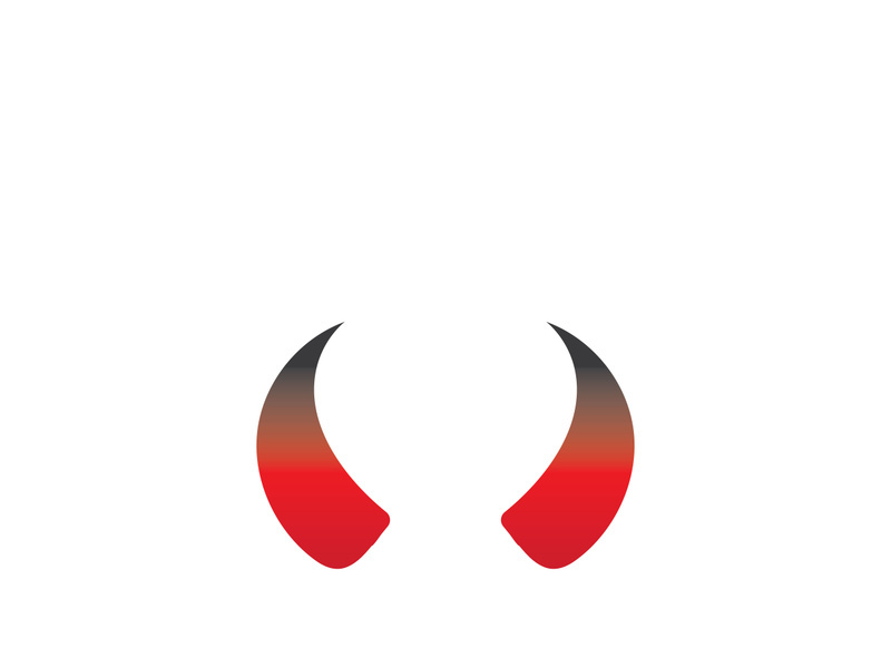 Devil horn Vector icon design illustration Template