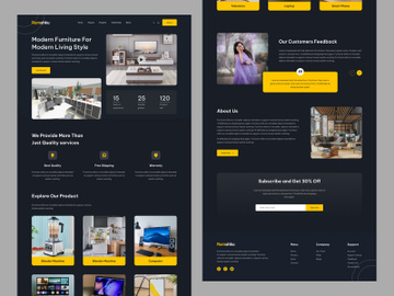 Electronic Product and Furniture Website Landing Page design preview picture