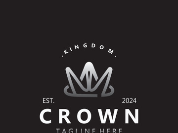 Crown logo simple design template. Vintage Crown Logo Royal King Queen concept symbol icon preview picture