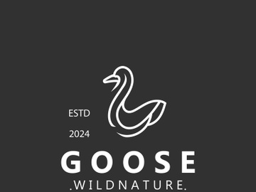 Animal Goose bird nature logo with modern style inspiration. premium design preview picture