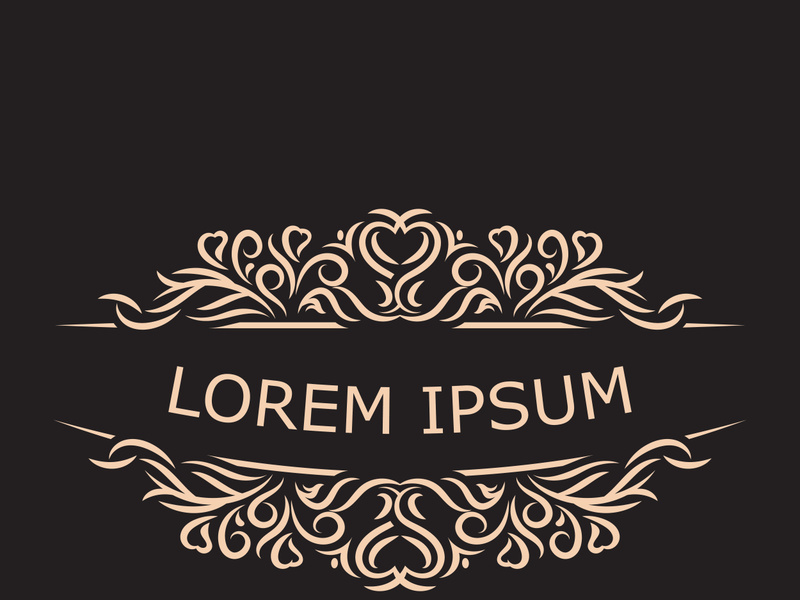 Luxury Logo template flourishes elegant ornament Fashion vector illustration