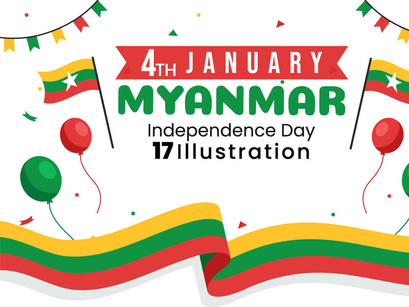 17 Myanmar Independence Day Illustration