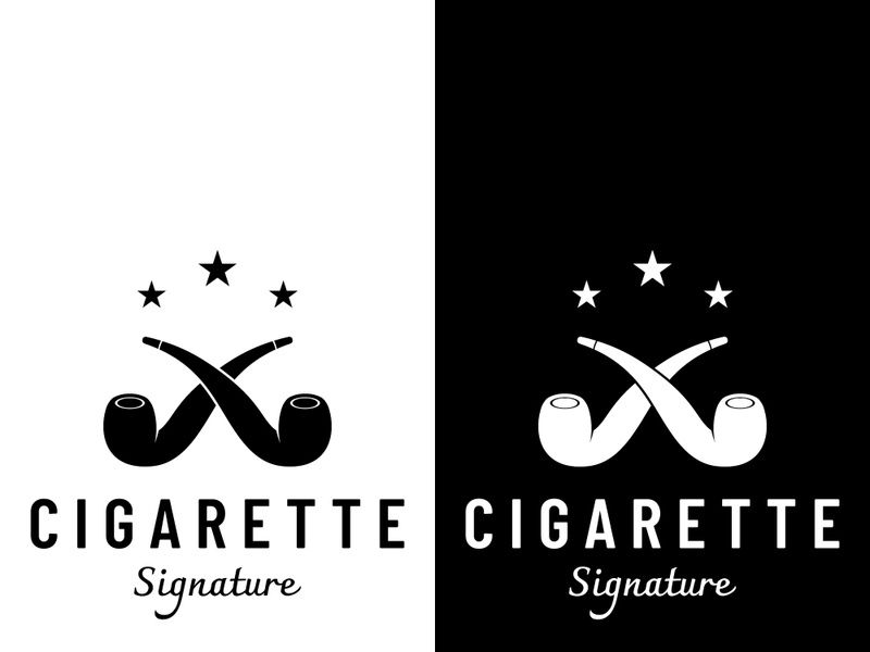 Smoking pipe vintage logo