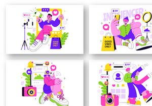10 Influencers Lifestyle Illustration