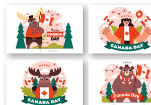 9 Happy Canada Day Illustration