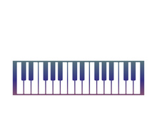 Keyboard piano vector Musical instrument illustration design template