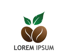 Creative coffee bean logo design.