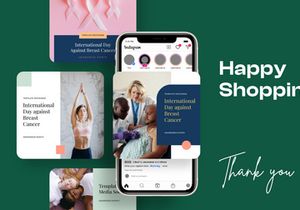 International breast cancer day Instagram Post Template