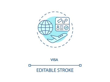Visa concept icon preview picture
