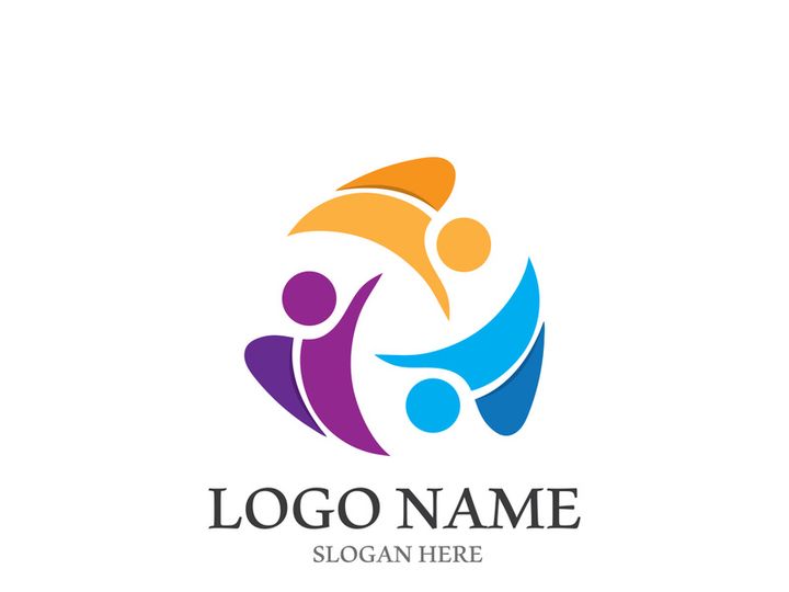 people group and community logo icon illustration design vector