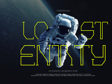 Lost Entity | Futuristic Geometric Font preview picture