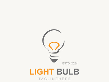 Light bulb creative lamp logo icon and business design bulb digital technology smart idea preview picture