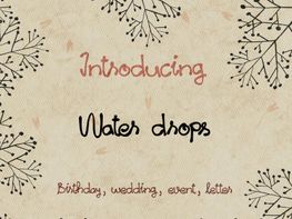 Water Drops – A Fresh & Fluid Handwritten Font preview picture