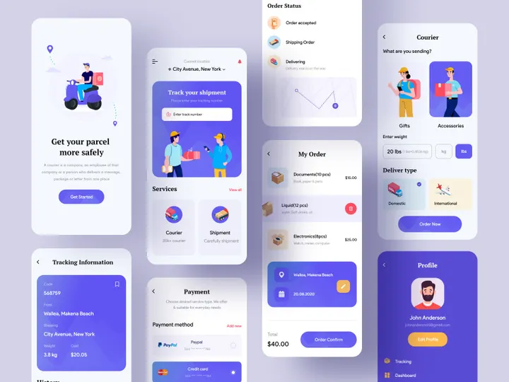 Courier Delivery Mobile Application Design (Light Version)