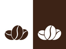 Coffee bean icon vector illustration template
