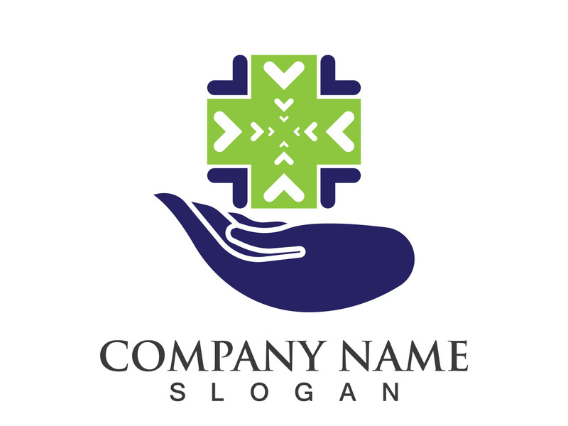 Medical health icon digital logo design vector illustration