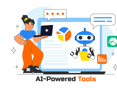 10 AI Powered Tools Illustration