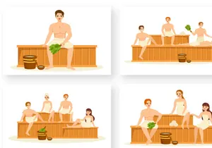 13 Sauna and Steam Room Illustration