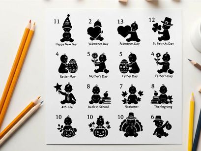 Christmas tree silhouette designs for holiday crafts and decorations silhouette