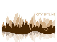 City silhouette skyline illustration design. City landscape Panorama building vector