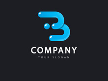 initial letter b logo design template