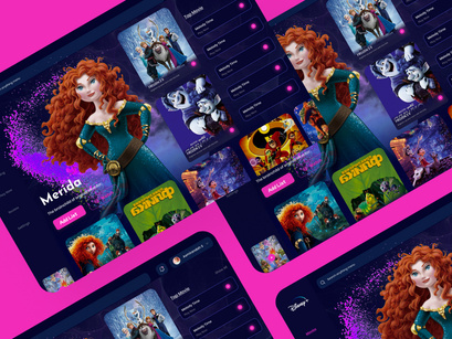 Disney+  Movie Landing Page design