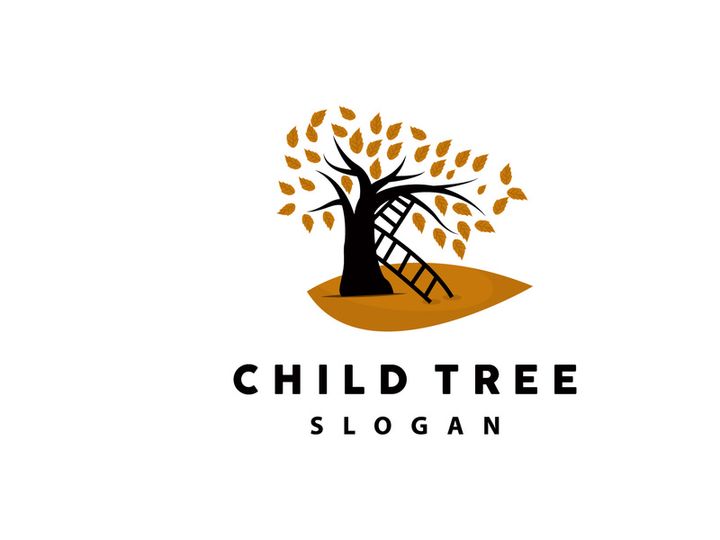 Tree Logo, Life Balance Education Vector