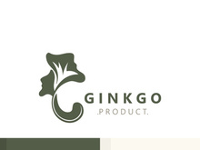 Ginkgo biloba leaf logo. can be used for herbal health products modern style logo design template