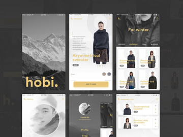 Hobi – Free Mobile App UI Kit preview picture