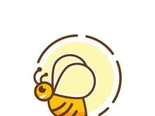Bee icon design illustration