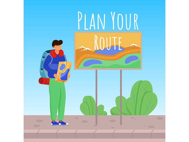 Plan your route social media post mockup
