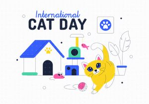 10 International Cat Day Illustration