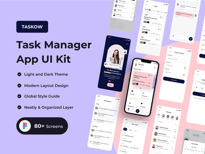 TASKOW - Task Manager App UI Kit