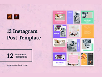 12 Instagram Post Template V.3 preview picture