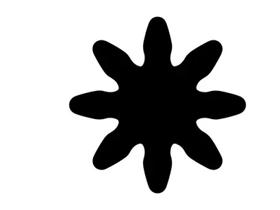 Schwarzes Stern-Symbol auf weißem Hintergrund, isoliert für Grafikdesign und Web-Elemente.