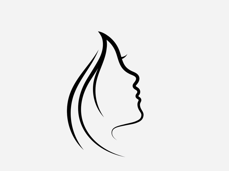 Hair woman and face logo and symbols