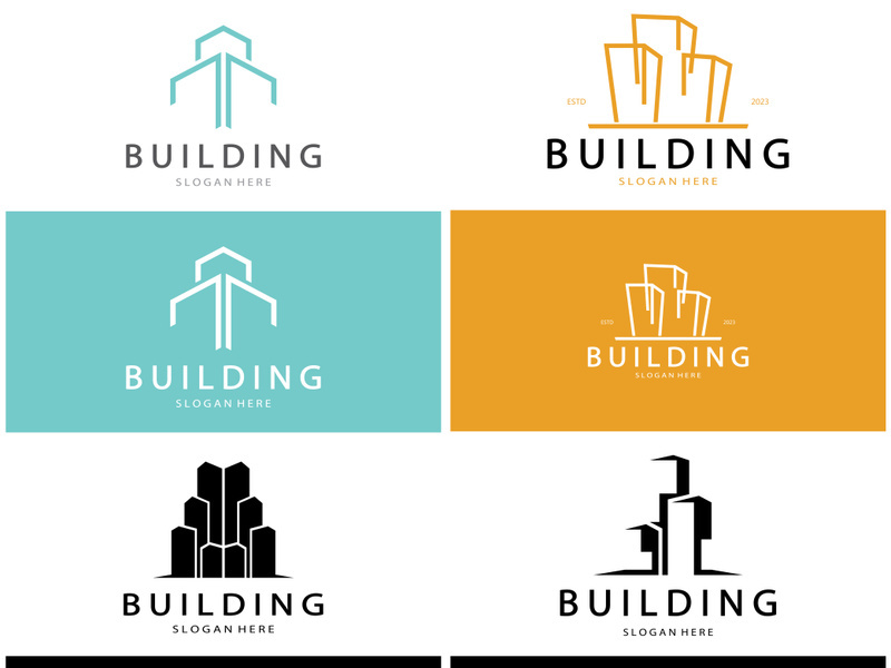 Building logo vector illustration design,Real Estate logo template, Logo symbol icon