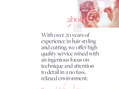 Bardot Hair Design Premium PSD Template (Landing Page)