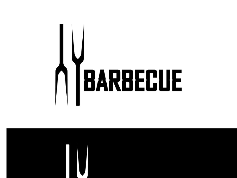 Simple Barbecue Vintage hot grill, with crossed flames and spatula. Logo for restaurant, badge, cafe and bar.vector