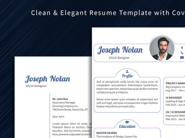 Clean & Modern Resume Template with Cover Letter preview picture