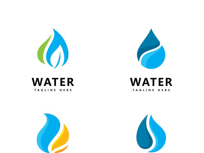 Blue Water Drop Logo Icon Vector Design